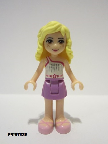 lego 2014 mini figurine frnd056 Naya Medium Lavender Skirt, White Top with Star Belt 