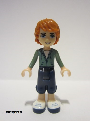 lego 2014 mini figurine frnd084 Julian Dark Blue Cropped Trousers, Sand Green Hoodie 