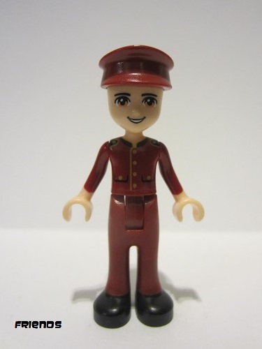 lego 2015 mini figurine frnd0113 Nate Dark Red Hotel Boy Uniform 