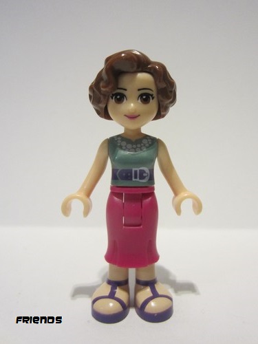 lego 2015 mini figurine frnd091 Charlotte Magenta Mid Length Skirt, Sand Green Top 