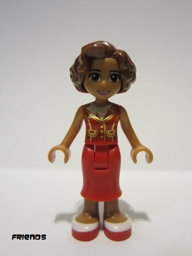 lego 2015 mini figurine frnd117 Susan Red Long Skirt, Dark Red Vest 
