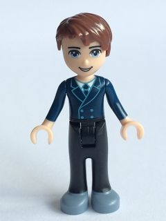 lego 2015 mini figurine frnd129 David Black Trousers, Dark Blue Jacket and Tie 