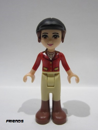 lego 2016 mini figurine frnd0158 Olivia Tan Riding Pants, Red Jacket, Black Riding Helmet 