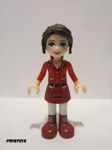 lego 2016 mini figurine frnd0181 Naomi Dark Red Skirt with Laced Boots, Red Jacket 