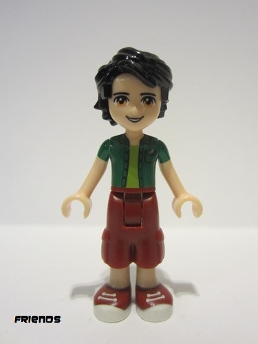 lego 2017 mini figurine frnd0182 Oliver Dark Red Cropped Trousers Large Pockets, Green Shirt 