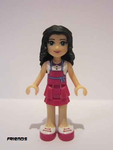 lego 2017 mini figurine frnd0183 Emma Magenta Layered Skirt, White Top with Magenta Apron 