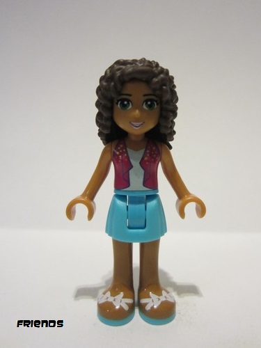 lego 2017 mini figurine frnd0198 Andrea Medium Azure Skirt, Magenta Vest Top 
