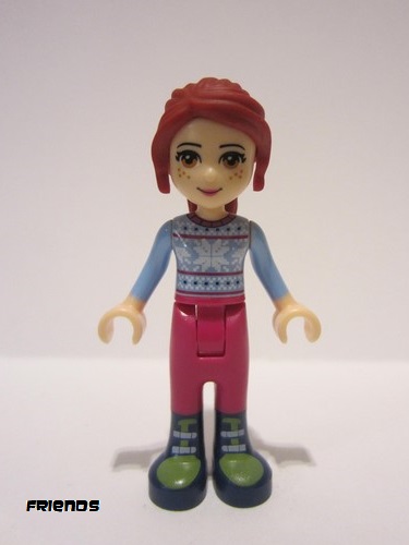 lego 2017 mini figurine frnd0212 Mia Magenta Trousers, Bright Light Blue Snowflake Sweater Top 