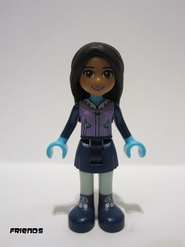 lego 2017 mini figurine frnd0213 Amanda Dark Blue Skirt, Medium Lavender Vest 