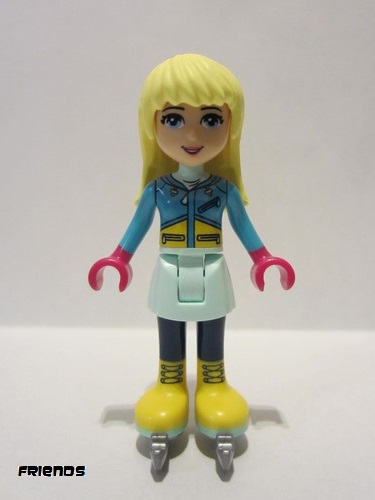 lego 2017 mini figurine frnd0217 Stephanie Light Aqua Skirt, Dark Azure Top, Skates 