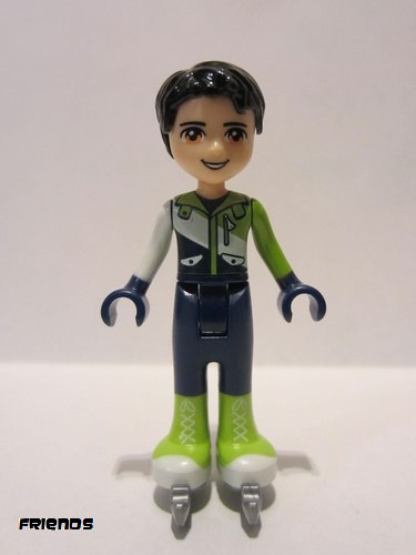 lego 2017 mini figurine frnd0218 Nate Dark Blue Trousers, Ski Jacket, Skates 