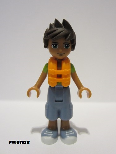 lego 2017 mini figurine frnd0231 Liam Sand Blue Long Shorts, Lime and Yellow T-Shirt, Life Jacket 