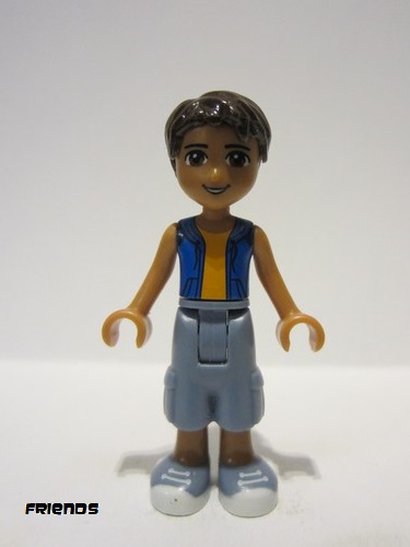 lego 2017 mini figurine frnd196 Robert Sand Blue Long Shorts, Blue Sleeveless Hoodie 