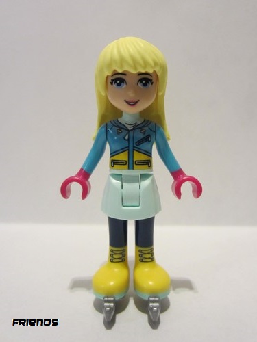lego 2017 mini figurine frnd217 Stephanie Light Aqua Skirt, Dark Azure Top, Skates 