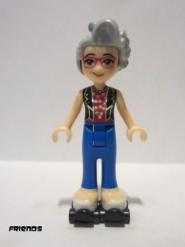 lego 2018 mini figurine frnd0254 Dottie Blue Trousers, Black Vest over Red Shirt with Cherries, Black Roller Skates 