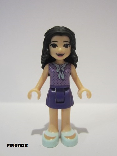 lego 2018 mini figurine frnd248 Emma Dark Purple Skirt, Medium Lavender Top, Light Aqua Shoes 