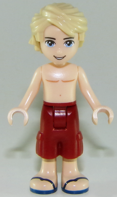 lego 2018 mini figurine frnd265 Mason Dark Red Shorts, Shirtless 