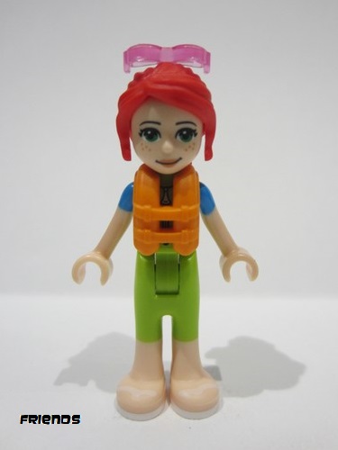 lego 2019 mini figurine frnd0304 Mia Lime and Dark Azure Wetsuit, Life Jacket, Sunglasses 