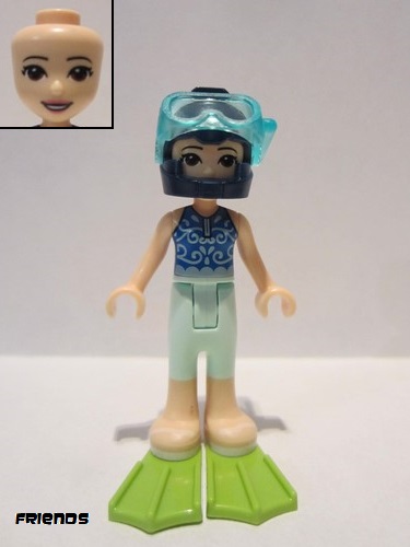 lego 2019 mini figurine frnd313 Emma Swimsuit with Flippers 