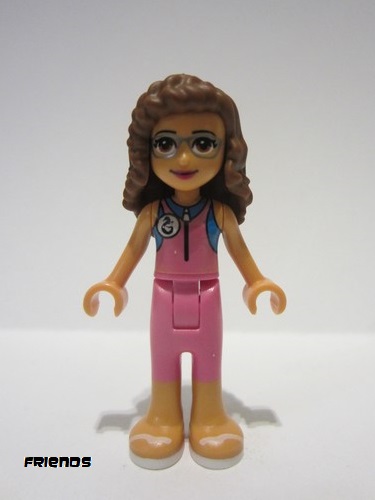 lego 2019 mini figurine frnd316 Olivia Dark Pink Wetsuit 