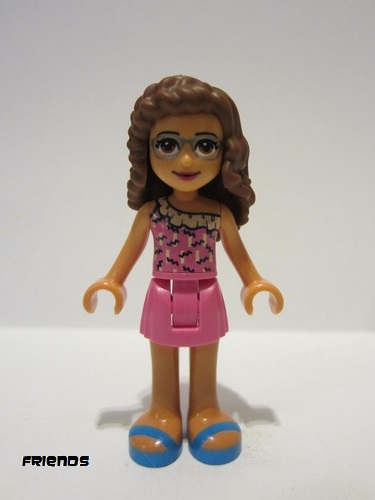 lego 2019 mini figurine frnd318 Olivia Dark Pink Skirt and Top 