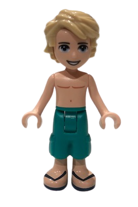 lego 2020 mini figurine frnd379 Mason Dark Turquoise Shorts, Shirtless 