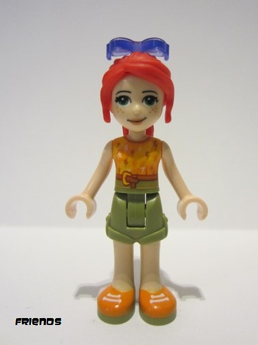 lego 2020 mini figurine frnd388 Mia Olive Shorts, Orange and Bright Light Orange Top, Orange Shoes, Sunglasses 