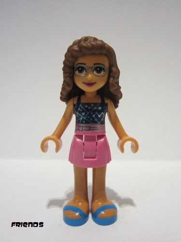 lego 2021 mini figurine frnd424 Olivia Dark Pink Skirt, Dark Blue Top with Constellations 