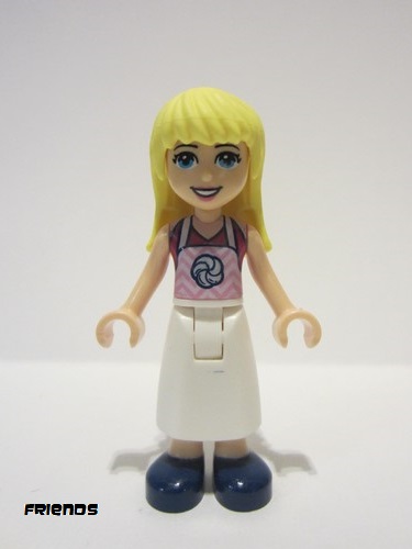 lego 2021 mini figurine frnd432 Stephanie White Long Skirt, Magenta Top with Apron 