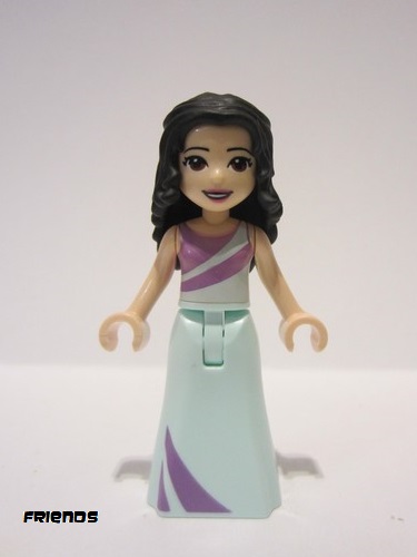 lego 2021 mini figurine frnd453 Emma Lavender and Light Aqua Dress 