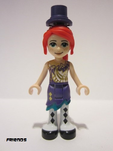 lego 2021 mini figurine frnd471 Mia Dark Purple Skirt and Top Hat 