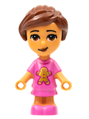 lego 2021 mini figurine frnd476 Olivia Microdoll, Dark Pink Dress 