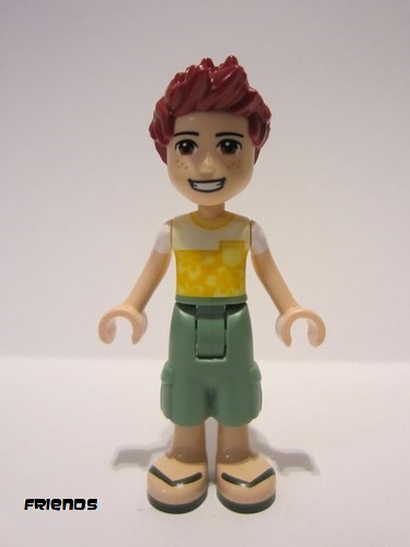 lego 2022 mini figurine frnd0507 Daniel White Flower T-Shirt, Sand Green Trousers Cropped 