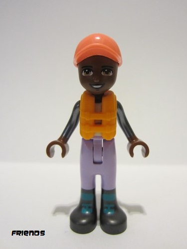 lego 2022 mini figurine frnd0546 Elijah Lavender Sailing Outfit, Coral Cap, Orange Life Jacket 