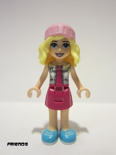 lego 2022 mini figurine frnd490 Stephanie Magenta Skirt, Bright Pink Hat 
