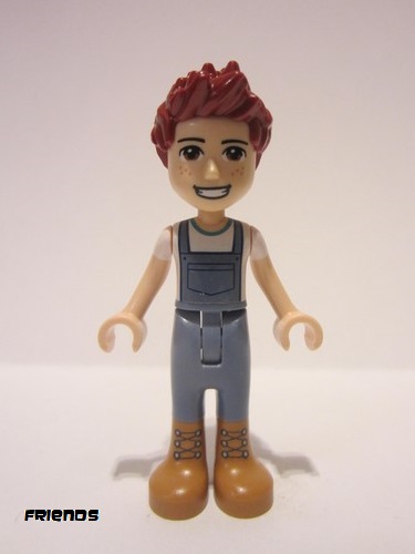 lego 2022 mini figurine frnd495 Daniel Medium Nougat Boots, Sand Blue Overalls, White Top 