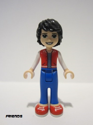 lego 2022 mini figurine frnd500 Jackson Red Shoes, Blue Trousers, Red Vest, Sand Blue Undershirt, White Sleeves 