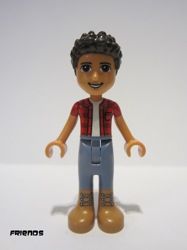 lego 2022 mini figurine frnd524 River Red Checkered Shirt with White Undershirt, Sand Blue Trousers 