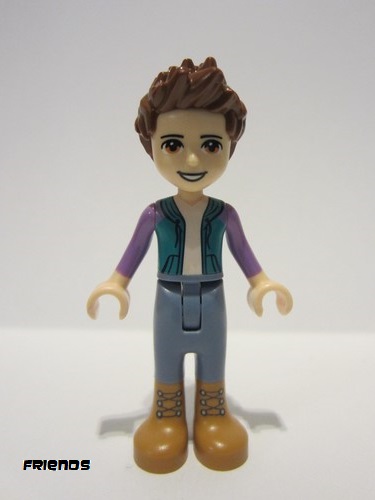 lego 2022 mini figurine frnd538 Ethan Sand Blue Trousers, Dark Turquoise Hoodie 