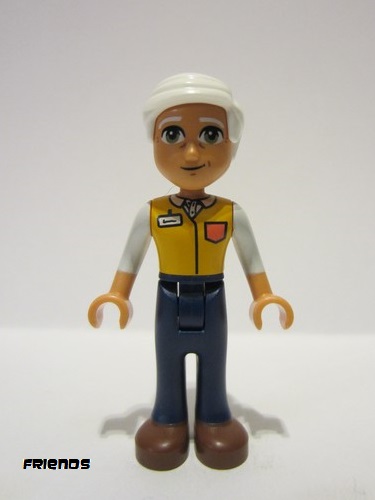 lego 2023 mini figurine frnd0577 Isaac Bright Light Orange Shirt, Dark Blue Pants, Reddish Brown Shoes 