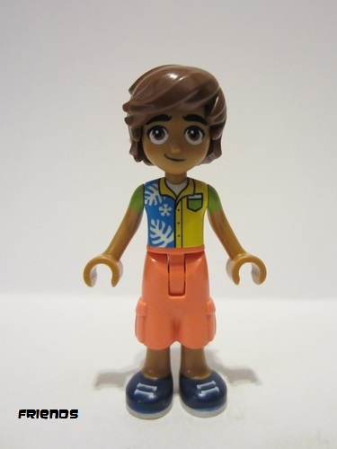 lego 2023 mini figurine frnd0581 Leo Dark Azure, Yellow, and Lime Shirt, Coral Pants, Dark Blue Shoes 