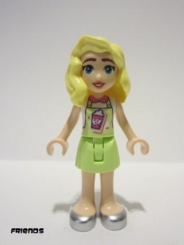 lego 2023 mini figurine frnd0592 Matilde Yellowish Green Jumper, Bubble Tea Uniform, Silver Shoes 