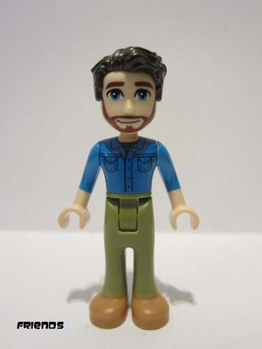lego 2023 mini figurine frnd0619 Jonathan Dark Azure Shirt, Olive Green Trousers, Medium Nougat Shoes 