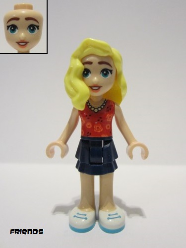 lego 2023 mini figurine frnd0623 Matilde Red Top, Dark Blue Layered Skirt, White Shoes 