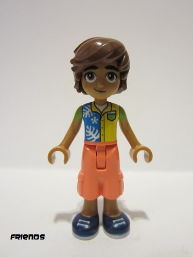 lego 2023 mini figurine frnd581 Leo Dark Azure, Yellow, and Lime Shirt, Coral Pants, Dark Blue Shoes 