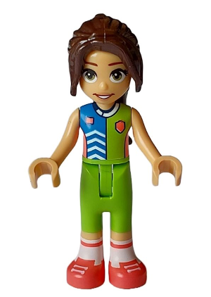 lego 2023 mini figurine frnd639 Ivana Lime, Blue, and Coral Sports Uniform 