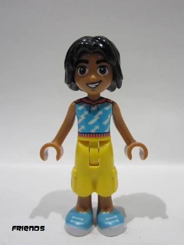 lego 2024 mini figurine frnd0710 Nabil Medium Azure Top, Yellow Trousers Cropped Large Pockets 