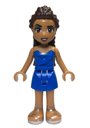lego 2024 mini figurine frnd676 Andrea Blue Halter Dress with Silver Straps 