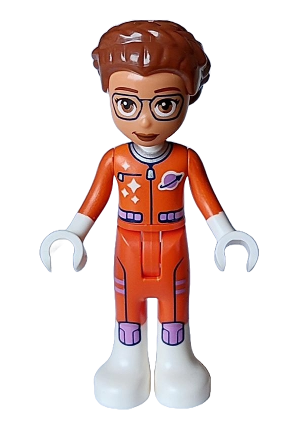 lego 2024 mini figurine frnd692 Olivia Adult - Astronaut, Reddish Orange Space Suit 