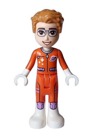 lego 2024 mini figurine frnd694 Julian Adult - Astronaut, Reddish Orange Space Suit 
